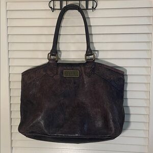 Junior Drake Rich Distress Brown Leather Tote